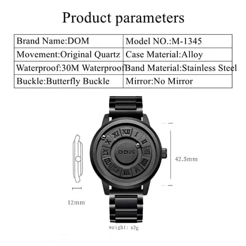 DOM Magnetic Rolling Ball Watch