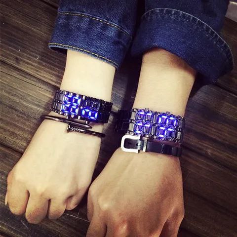 Digital LED Display Bracelet Watch.