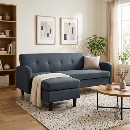 Corner Sofa L Shape Model: YA286 Colour: Dark Grey