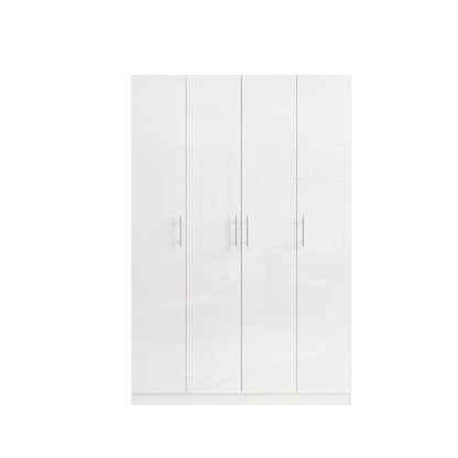 Wardrobe 4 Door Color: Glossy White Model:WD4D-OFW