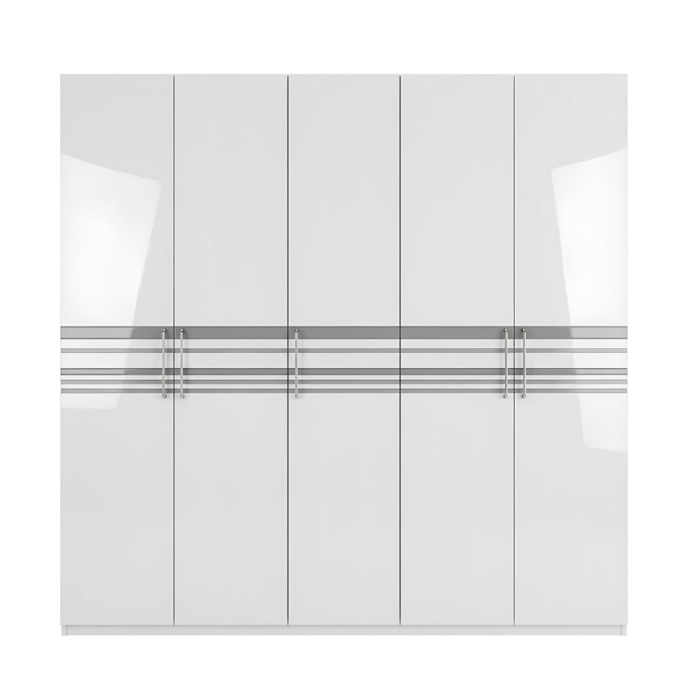 Queen Size Bedroom Set with Storage Bed & Open Door Wardrobe Model: P027