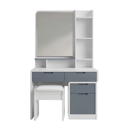 Queen Size Bedroom Set with Storage Bed & Open Door Wardrobe Model: P027