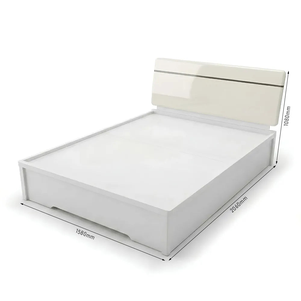 Queen Size Bedroom Set with Storage Bed & Open Door Wardrobe Model: P051