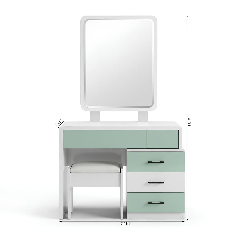 Queen Size Bedroom Set with Storage Bed & Open Door Wardrobe