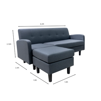 Corner Sofa L Shape Model: YA286 Colour: Dark Grey