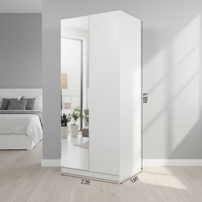 Wardrobe 2 Door WD2D-OFW (Mirror) Model: A1400-M