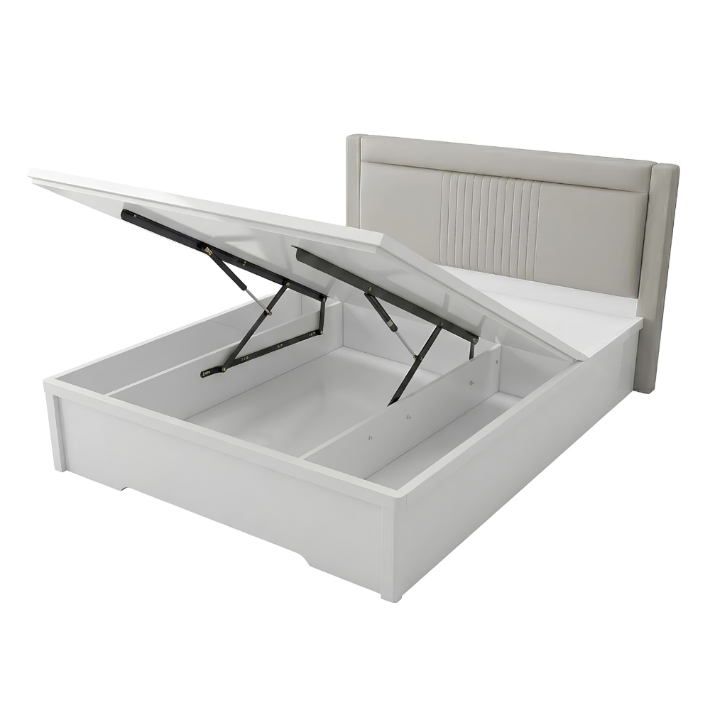 Queen Size Bedroom Set with Storage Bed & Open Door Wardrobe Model: P053