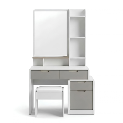 Queen Size Bedroom Set with Storage Bed & Open Door Wardrobe Model: P053