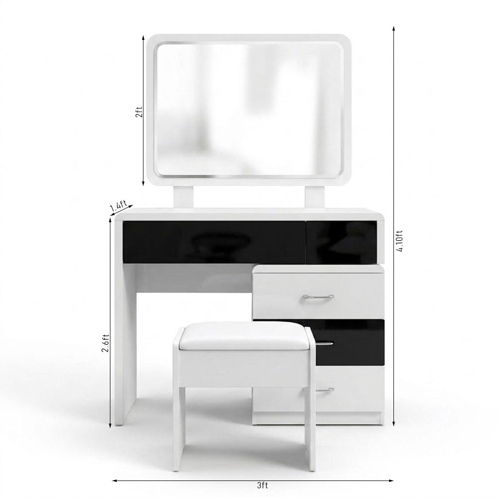 Queen Size Bedroom Set with Storage Bed & Sliding Door Wardrobe Model: P002