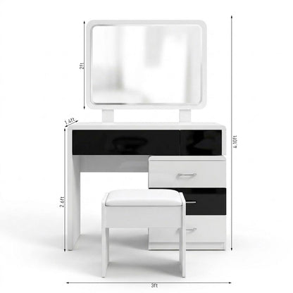 Queen Size Bedroom Set with Storage Bed & Sliding Door Wardrobe Model: P002
