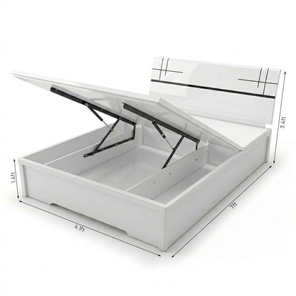 Double Size Bedroom Set with Storage Bed & Sliding Door Wardrobe Model: P002