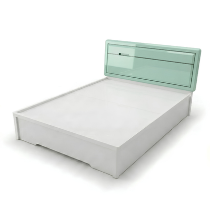 Queen Size Bedroom Set with Storage Bed & Open Door Wardrobe