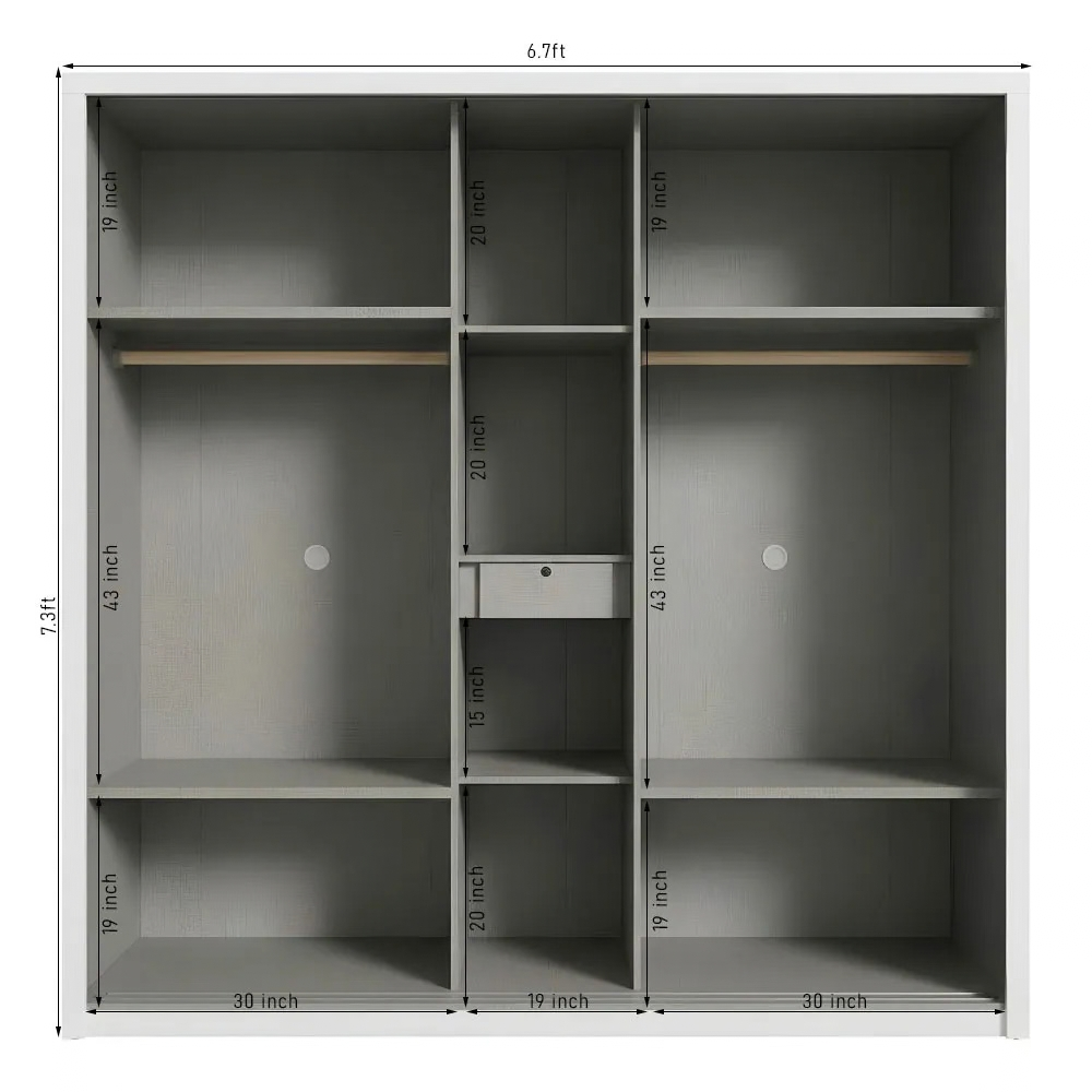 5 Door Wardrobe Model: P001