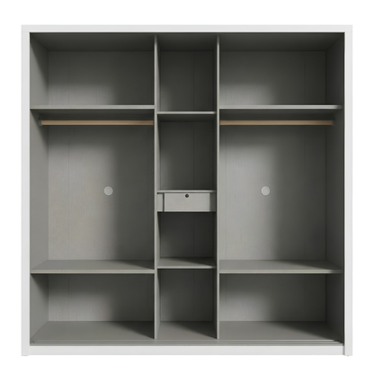 5 Door Wardrobe Model: P010 Colour: White & Black