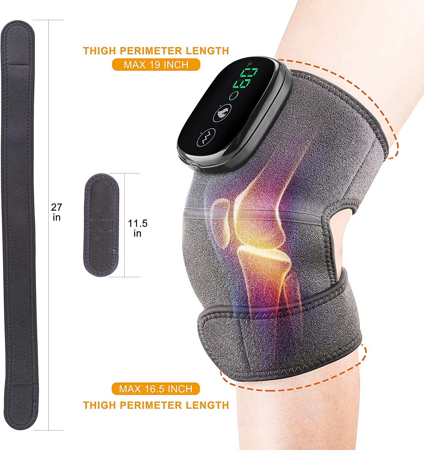 3 in1 Electric Heating Therapy joints Brace Arthritis Pain Relief Massager